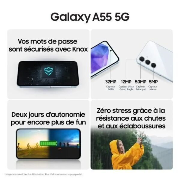 Samsung Galaxy A55 Smartphone 256 Go 5G – Image 6